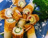 ちくわ梅しそチーズ巻き♪お弁当♪作り方3写真