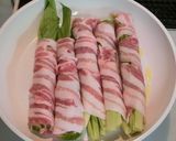 ウルイ（ぎぼうし）の肉巻き焼き☆作り方3写真