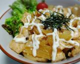 簡単柔らか鶏胸肉と玉葱のお酢でサッパリ丼作り方5写真