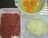 簡単にお肉たっぷりオムレツ♪作り方2写真