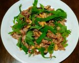 大葉で食べる☆エリンギ豚肉ポン酢炒め作り方4写真