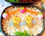 蜂さん♡ひじきバーグとオムレツ 6月弁当作り方2写真