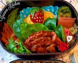 蜂さん♡ひじきバーグとオムレツ 6月弁当作り方3写真