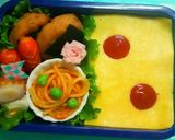 キャラ弁 穴開き卵でてんとう虫オムライス作り方2写真