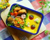 キャラ弁 穴開き卵でてんとう虫オムライス作り方4写真