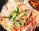 冷製八宝炒め乗せ・ピリ辛冷やし中華作り方4写真