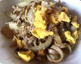 残りもので！納豆と卵入り焼き「蕎麦」作り方5写真