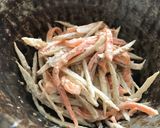 簡単！ごぼうと人参のマヨネーズ胡麻和え作り方3写真