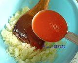 トマトがかくれんぼ★野菜お好み焼き作り方2写真