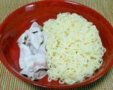 サッポロ一番で辛味噌冷しゃぶつけ麺作り方2写真