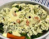 蒸し野菜とウインナーのマヨソース焼き作り方6写真