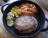 鉄鍋ハンバーグ！作り方3写真