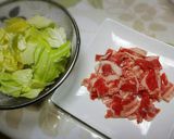 レンジで♪豚肉と野菜の梅だれ蒸しサラダ作り方1写真