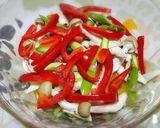 レンジで♪豚肉と野菜の梅だれ蒸しサラダ作り方4写真