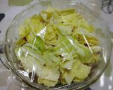 レンジで♪豚肉と野菜の梅だれ蒸しサラダ作り方5写真