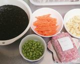 ひき肉とひじきの混ぜご飯作り方1写真