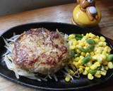 いんげん＆とうもろこしを添えたハンバーグ作り方4写真
