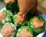 うずら卵in丸ごとピーマンの肉詰め作り方12写真