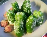 うずら卵in丸ごとピーマンの肉詰め作り方14写真