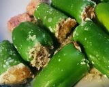 うずら卵in丸ごとピーマンの肉詰め作り方15写真