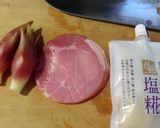 みょうがのシャキシャキ感！小松菜の塩糀味作り方1写真