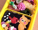簡単♡お花に水やりくまちゃんのキャラ弁作り方10写真