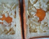 食パンの端で＊目玉焼き入りトースト作り方5写真