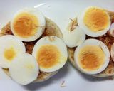 茹で卵のわさび塩トースト　バジル風味作り方3写真