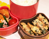 豚こま･ほうれん草･チーズの☆つくね風作り方7写真