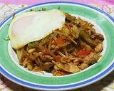 豚キムチとベトナムラ~油ヘルシー焼きそば作り方4写真
