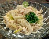 超濃厚冷うどん！豆乳味噌のカルボナーラ作り方11写真
