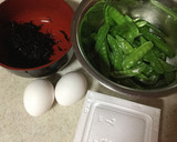 超簡単！納豆&ひじき&きぬさやの卵焼き作り方1写真