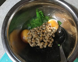 超簡単！納豆&ひじき&きぬさやの卵焼き作り方3写真