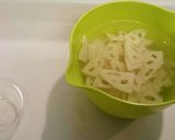 簡単。低カロリーなれんこんの梅肉あえ作り方1写真