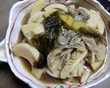 真竹と岩ノリとマイタケのゴマ風味煮物作り方4写真