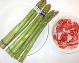 アスパラガスと牛肉の炒め物♪簡単作り方1写真