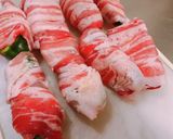 ピーマンとチーズの肉巻き☆甘辛豚バラ巻き作り方5写真