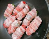 ピーマンとチーズの肉巻き☆甘辛豚バラ巻き作り方7写真