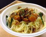 昆布茶でなめこパスタ作り方6写真