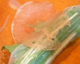 シャキシャキ水菜と小葱の生ハム生春巻き作り方2写真