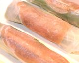 シャキシャキ水菜と小葱の生ハム生春巻き作り方3写真