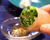 シャキシャキ水菜と小葱の生ハム生春巻き作り方4写真