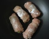 鶏ささみの青しそロール梅照り焼き作り方2写真