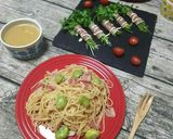 そら豆とベーコンのペペロンチーノ♡作り方6写真