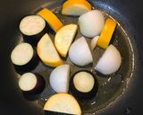 夏野菜のグリルと牛ステーキ作り方2写真