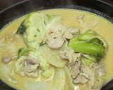 カリフラワー・玉葱・豚小間で豆乳カレー作り方1写真