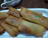 大好き！しそカマねぎチーズの春巻き作り方3写真