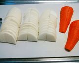 大根とにんじんの味噌汁作り方1写真