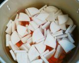 大根とにんじんの味噌汁作り方2写真