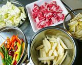 キャベツとパプリカの彩り牛肉辛味噌炒め作り方5写真
